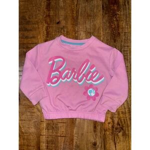 Barbie Girls Pink Graphic Sweatshirt Flower Logo Pullover 2T FL2346292BR